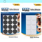 Feltro Quad.22mm Branco C32 E Red.20mm Preto C24 Cartela C56