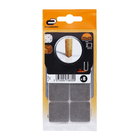 Feltro Quadrado Autoadesivo 25x25mm Marrom 8 peças