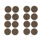 Feltro Redondo Autoadesivo 16mm Marrom 16 peças