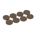 Feltro Redondo Autoadesivo 25mm Marrom 8 peças