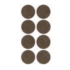 Feltro Redondo Autoadesivo 25mm Marrom 8 peças
