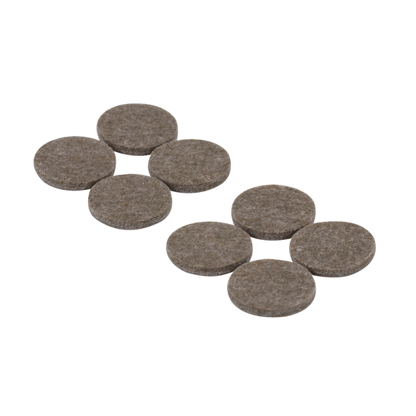 Feltro Redondo Autoadesivo 28mm Marrom 8 peças