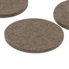 Feltro Redondo Autoadesivo 50mm Marrom 4 peças