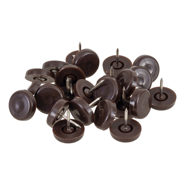 Feltro Redondo Borracha Marrom 20mm com 32 peças Marrom Standers