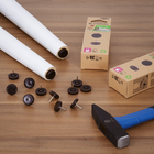 Feltro Redondo Borracha Marrom 20mm com 32 peças Marrom Standers