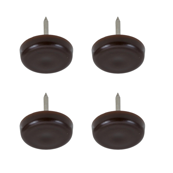 Feltro Redondo Borracha Marrom 20mm com 4 peças Marrom Standers