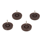 Feltro Redondo Borracha Marrom 22mm com 4 peças Marrom Standers