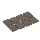 Feltro Retangular Autoadesivo 29x23mm Marrom 8 peças