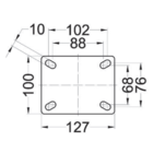 Ferragem Para Rodizio Fl514 Okf - Sem Roda - Novex