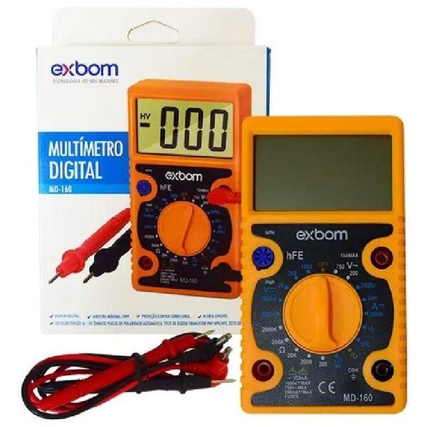 Ferramentas Exbom Multimetro Digital Lcd De 3 Digitos Md-160l