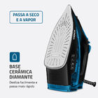 Ferro A Vapor Mondial F-53 1200w Preto E Azul 127v F53 Ferro