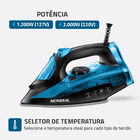 Ferro A Vapor Mondial F-53 1200w Preto E Azul 127v F53 Ferro