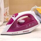 Ferro De Passar A Vapor 220v Base Cerâmica Branco E Pink Mond
