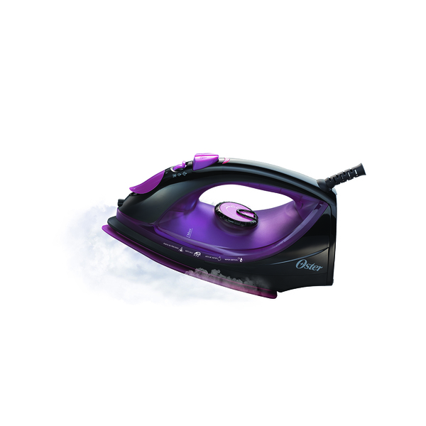 Ferro De Passar A Vapor Cerâmica Oster Preto E Roxo-220v