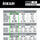 Ferro De Soldar Hikari Max 25  220v