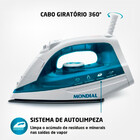 Ferro Mondial A Vapor 1200w Antiaderente F-32 127v Branco Com