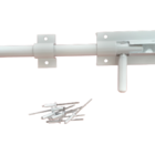 Ferrolho de Porta Portão de Aluminio Branco 200mm