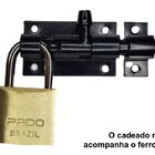 Ferrolho de Porta Portão Janela de Alumínio Preto 50mm