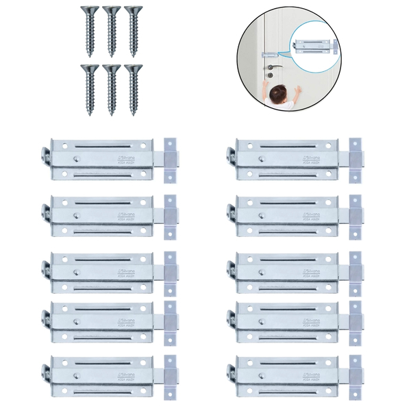 Ferrolho Trinco Tarjeta Fecho Chato Para Porta Janela Portão