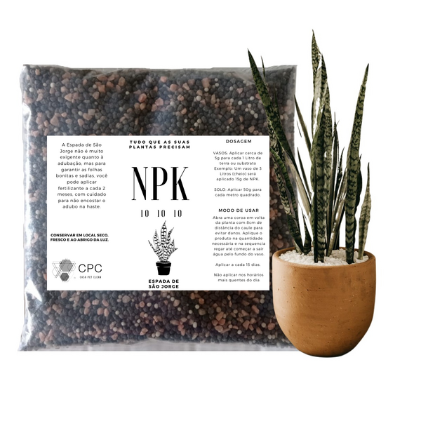 Fertilizante Adubo Espada De São Jorge Npk 10 10 10 - 1kg