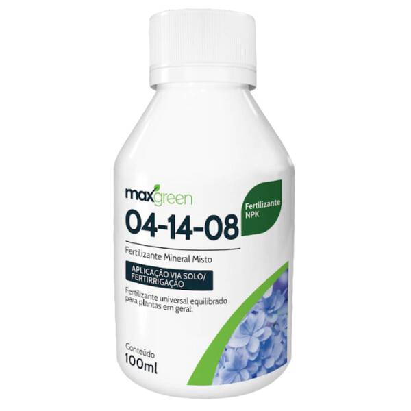 Fertilizante Líq. Concentrado Npk 04-14-08 (100ml) Maxgreen