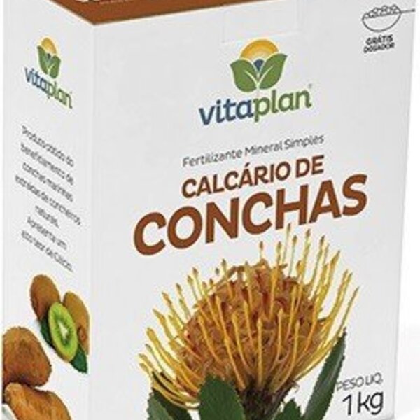 Fertilizante Mineral Calcário De Conchas Vitaplan 1kg