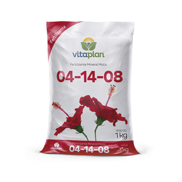 Fertilizante Mineral Misto 04-14-08 Vitaplan Saco 1kg
