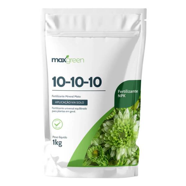 Fertilizante Mineral Misto Npk 10-10-10 (1kg) Maxgreen