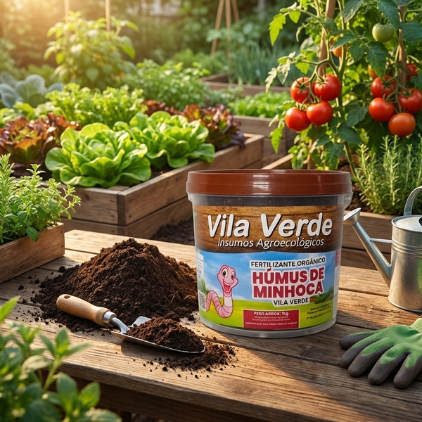 Fertilizante Orgânico Húmus De Minhoca Vila Verde 1kg Linha P