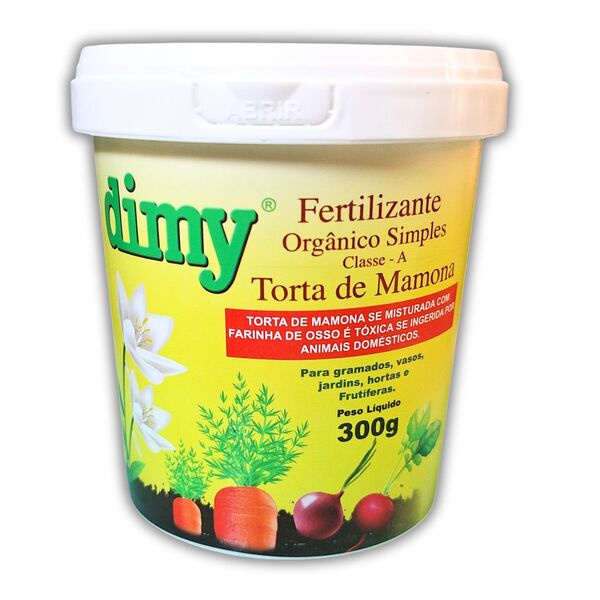 Fertilizante Orgânico Natural Torta De Mamona (300g) Dimy