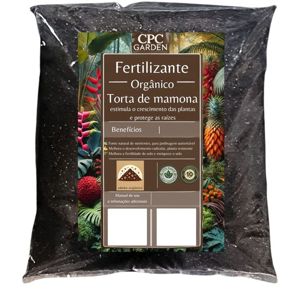 Fertilizante Orgânico Torta de Mamona CPC Garden 1 Kg