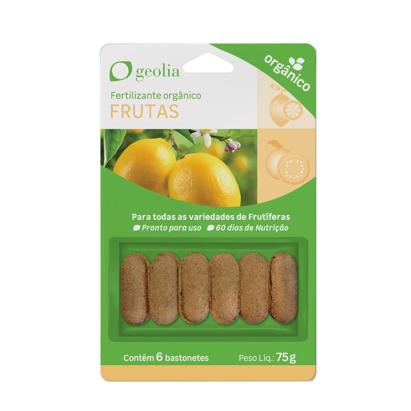 Fertilizante para Frutas Orgânico Sólido 75g Geolia