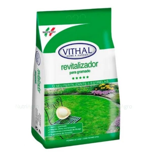 Fertilizante Revitalizador Para Grama Esmeralda Vithal 5kg
