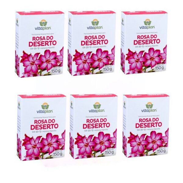 Fertilizante Rosa Do Deserto - Kit 6 Caixas 150 Gr