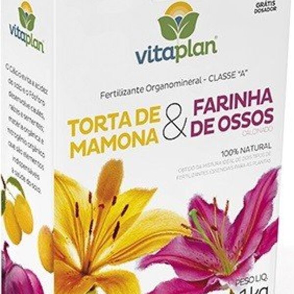 Fertilizante Torta De Mamona E Farinha De Ossos Vitaplan 1kg