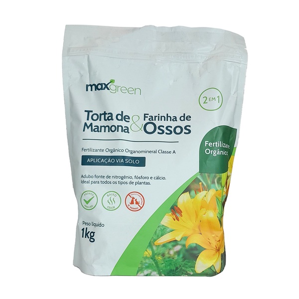 Fertilizante Uso Geral Orgânico Granulado 2 em 1 1kg Fertilizantes Maxgreen