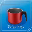 Fervedor Antiaderente 12cm 1,4 Litros Criativa Grena Cinza Ni