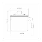 Fervedor Leiteira Com Tampa De Vidro 2,7l Alumínio Cabo Antit