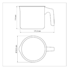 Fervedor Tramontina Paris em Alumínio com Revestimento Interno e Externo em Antiaderente Starflon Max Chumbo 12cm 1,2L