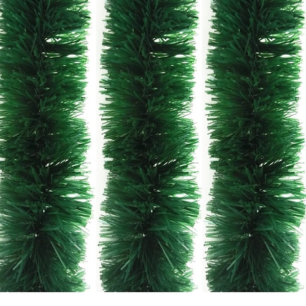 Festão De Natal Pet Largo Verde Fosco 12cm Jogo 15 Metros - Y