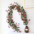 Festão Fruta Pinha Natal 180cm Enfeite Decoração Azevinho