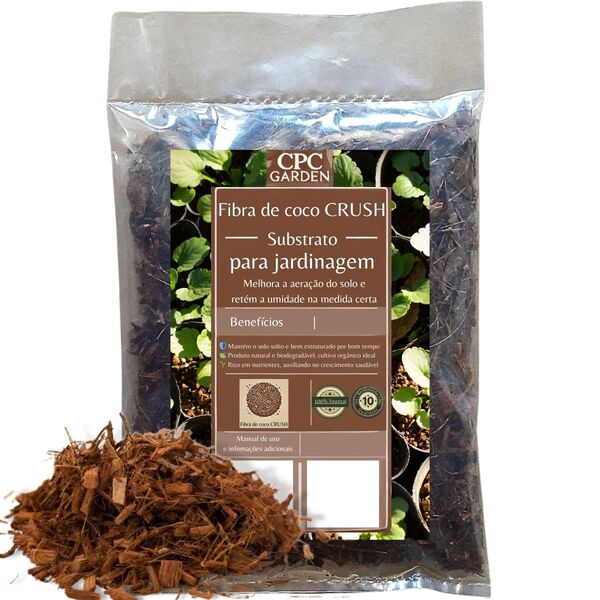 Fibra de Coco Crush Premium Para Substrato CPC Garden 1 Litro