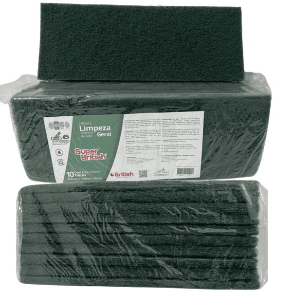 Fibra Esponja Bucha De Limpeza Geral Verde Com 20 Un British