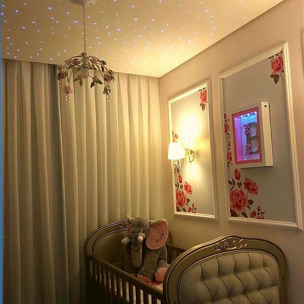 Fibra Óptica Luminária Led Teto Estrelas Iluminação Quarto 30