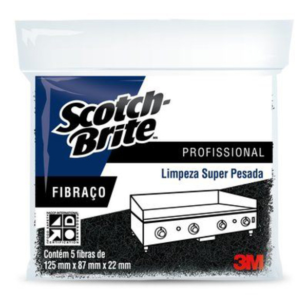 Fibra para Limpeza Pesada 5un Scotch Brite