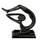 Figura Decorativa Em Metal Royal Decor 19x8x19cm Preta