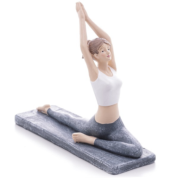 Figura Decorativa Em Resina Yoga 20 5 X 6 5 X 16 5cm Wolff