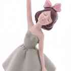 Figura Decorativa Resina Boneca C/ Balões Wolff