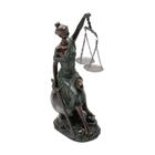 Figura Decorativa Resina Dama Justiça 17x15x35cm