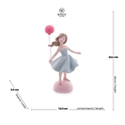 Figura Decorativa Wolff Boneca Com Balão Vermelho 22cm